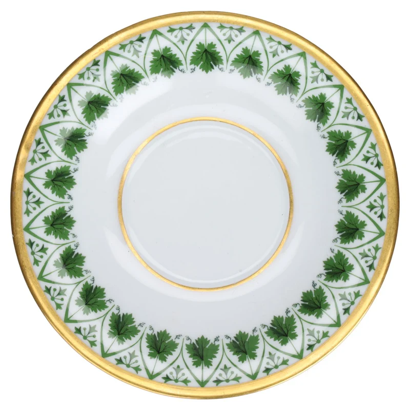 Untertasse Weinlaubdekor alt Knaufzeit