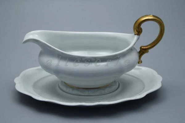 Sauciere mit Teller einteilig