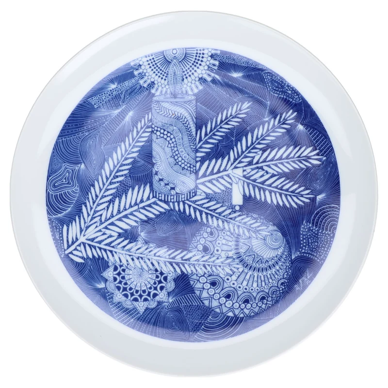 Weihnachtsteller Tannenlicht Blau