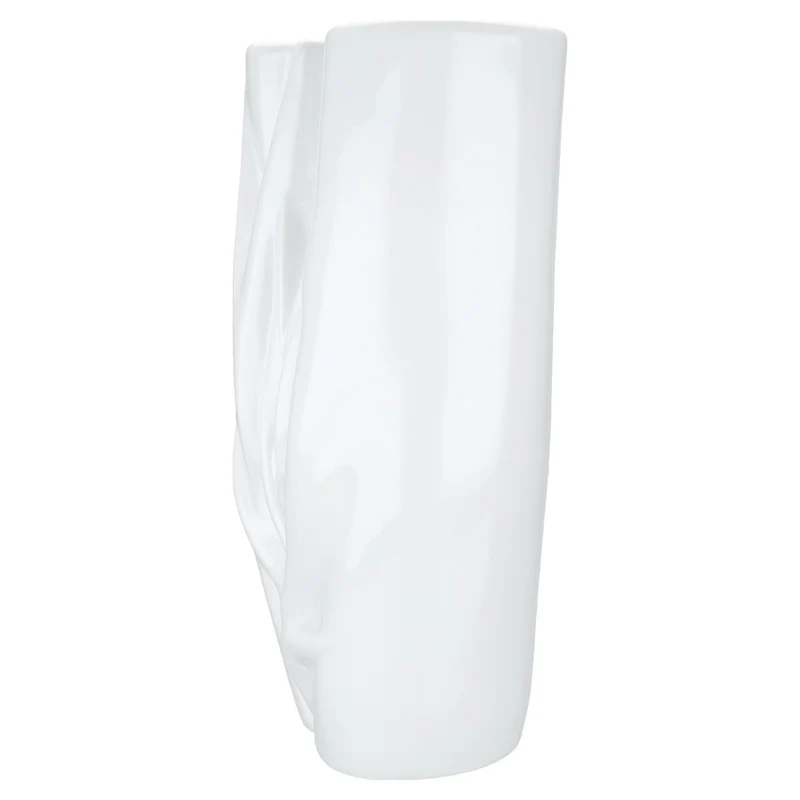 Vase groß Reliefdekor weiß II.W