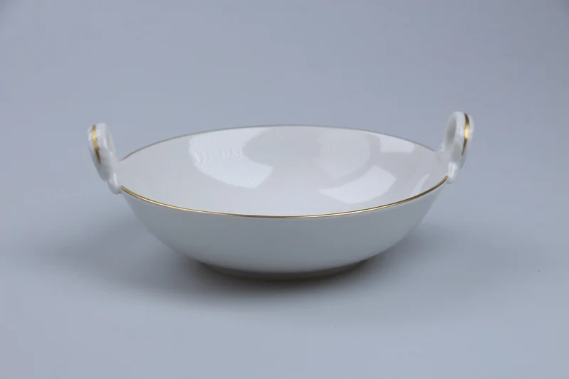Henkelschale klein mit Goldstreifen