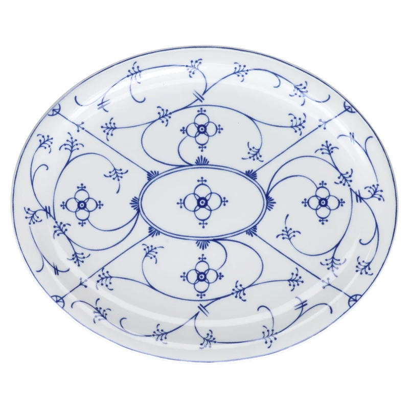 Servierplatte oval mit Rand