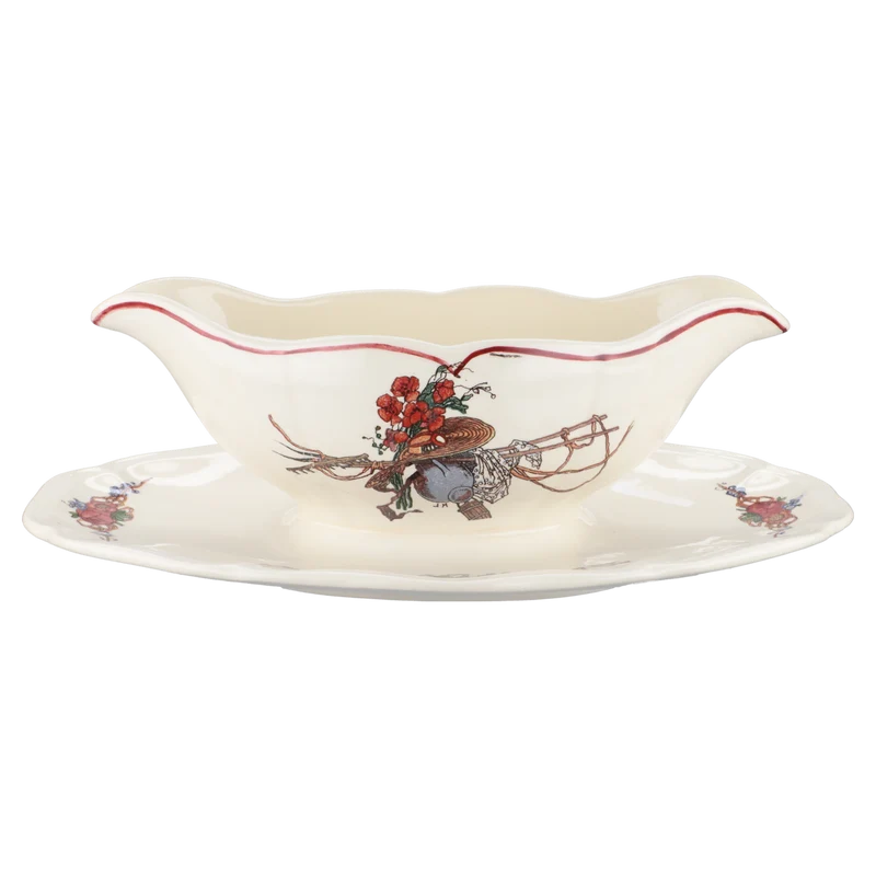 Sauciere mit Teller einteilig