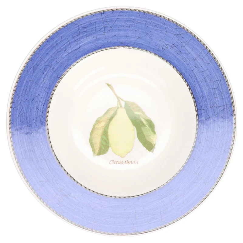 Suppenteller Citrus limon blau