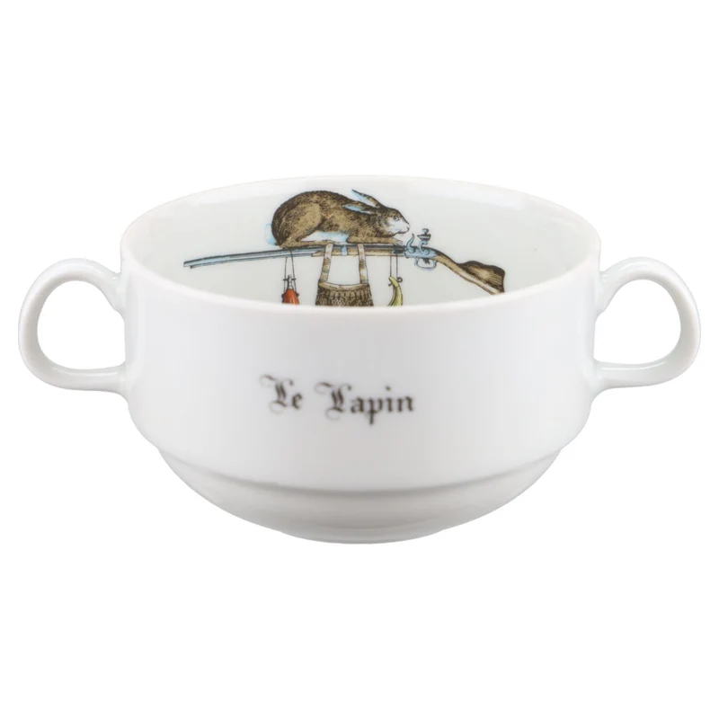 Bouillon- Suppentasse mit Untere Le Lapin