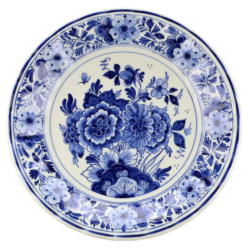 Wandteller 19,6 cm Blumendekor